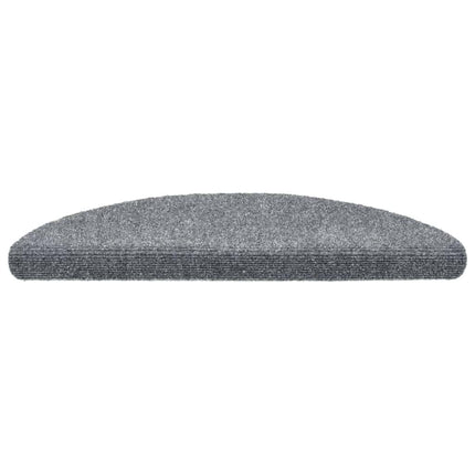 Trappmattor självhäftande 5 st 56x17x3 cm ljusgrå halvrunda