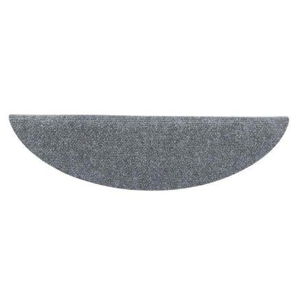 Trappstegsmattor självhäftande 10 st ljusgrå 56x17x3 cm brodyr
