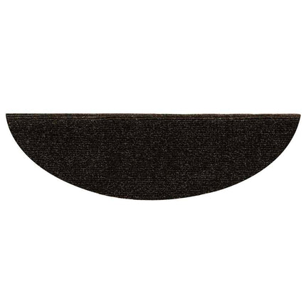 Trappmattor självhäftande 10 st 56x17x3 cm mörkbruna halvrunda