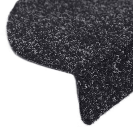 Trappmattor självhäftande 10 st 65x21x4 cm svarta halvrunda stora