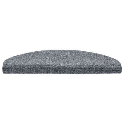 Trappmattor självhäftande 5 st 65x21x4 cm ljusgrå halvrunda stora