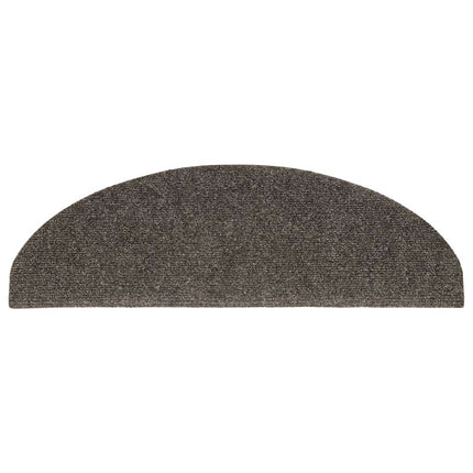 Trappmattor självhäftande 5 st 65x21x4 cm antracit halvrunda stora