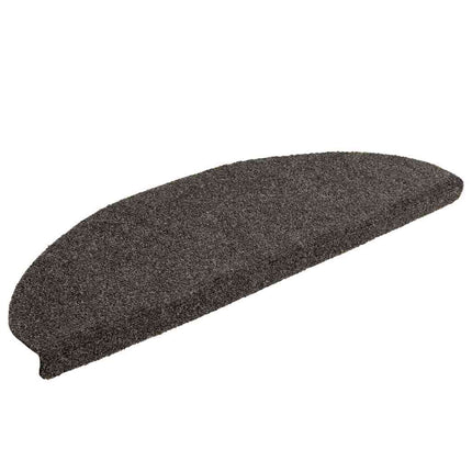 Trappmattor självhäftande 10 st 65x21x4 cm antracit halvrunda stora