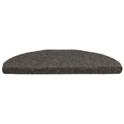 Trappmattor självhäftande 10 st 65x21x4 cm antracit halvrunda stora