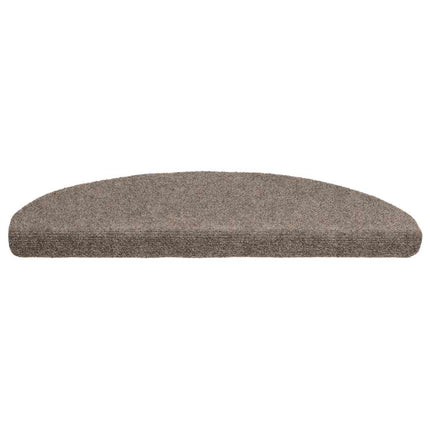 Trappmattor självhäftande 10 st 65x21x4 cm beige halvrunda stora