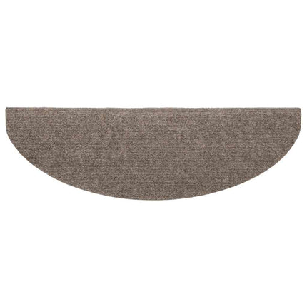 Trappmattor självhäftande 10 st 65x21x4 cm beige halvrunda stora