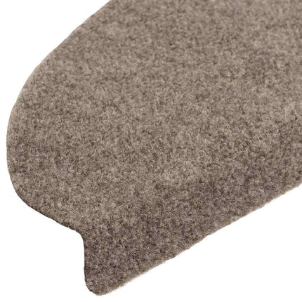 Trappmattor självhäftande 10 st 65x21x4 cm beige halvrunda stora