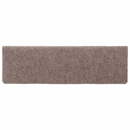 Trappmattor självhäftande 5 st 65x21x4 cm ljusbrun rektangulära kanter
