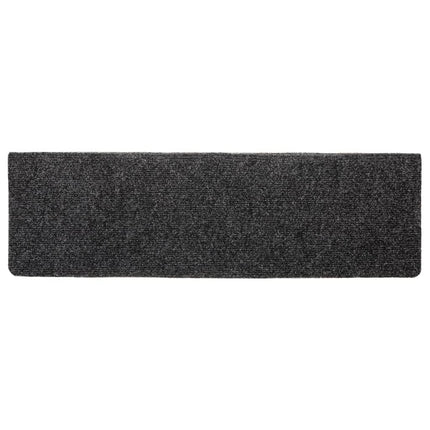 Trappmattor självhäftande 5 st 65x21x4 cm mörkgrå rektangulär kant