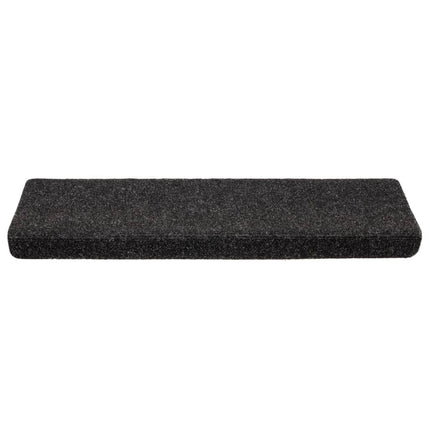 Trappmattor självhäftande 5 st 65x21x4 cm svarta rektangulära kanter