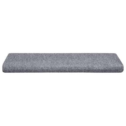 Trappmattor självhäftande 10 st 65x21x4 cm ljusgrå rektangulär kant