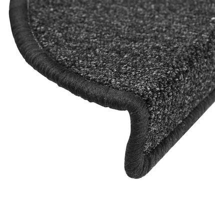 Trappmattor 10 st 56x17x3 cm antracit halvrunda