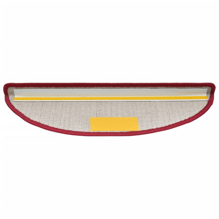 Trappmattor 10 st 56x17x3 cm röd halvrunda