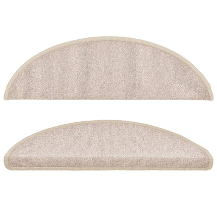 Trappmattor 10 st 56x17x3 cm taupe halvrunda