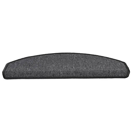 Trappmattor 10 st 65x24x4 cm antracit halvrunda stora