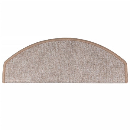 Trappmattor 10 st 65x24x4 cm ljusbruna halvrunda stora