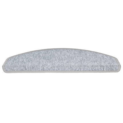 Trappmattor 10 st 65x24x4 cm ljusgrå halvrunda stora