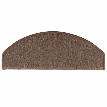 Trappmattor 10 st 65x24x4 cm kaffebruna halvrunda stora