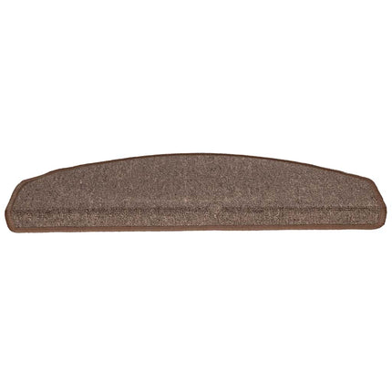 Trappmattor 10 st 65x24x4 cm kaffebruna halvrunda stora