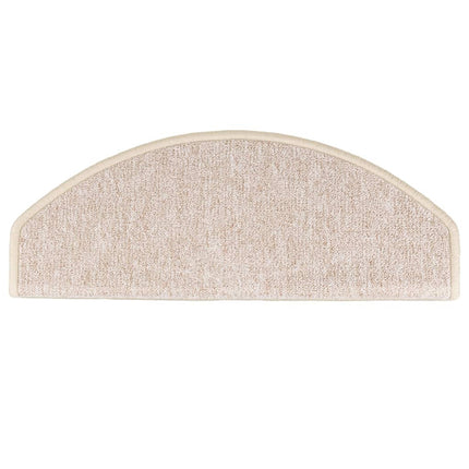 Trappmattor 10 st 65x24x4 cm Taupe halvrunda stora