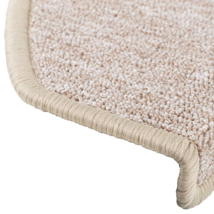Trappmattor 10 st 65x24x4 cm Taupe halvrunda stora
