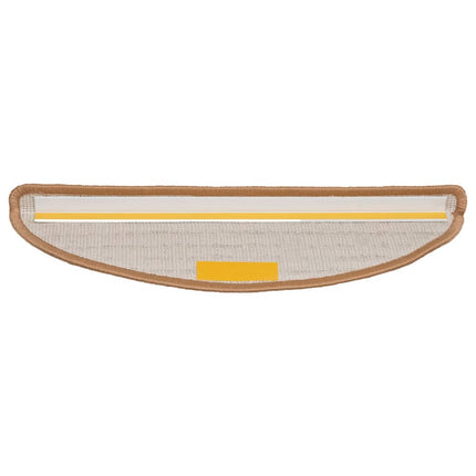 Trappmattor 10 st 56x17x3 cm beige halvrunda