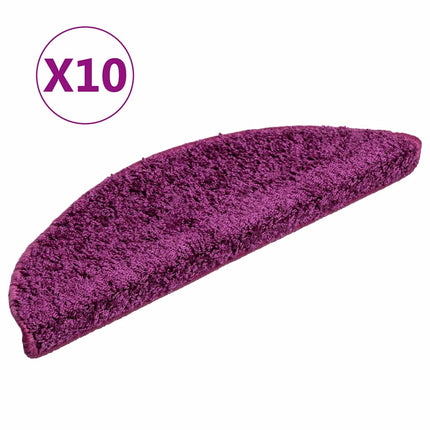 Trappmattor 10 st 56x17x3 cm violett halvrunda