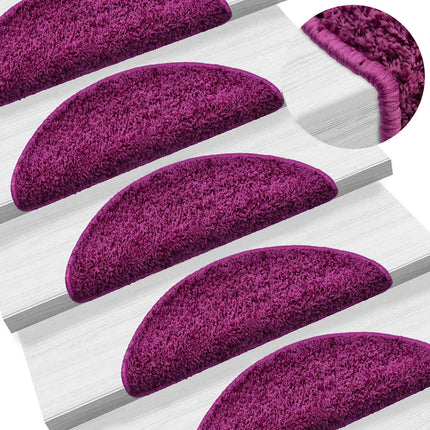 Trappmattor 10 st 56x17x3 cm violett halvrunda