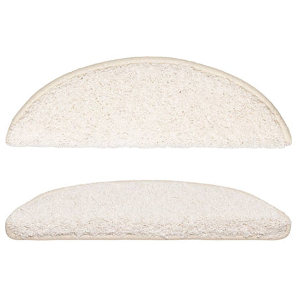 Trappmattor 10 st 56x17x3 cm vita halvrunda