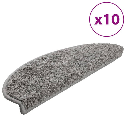 Trappmattor 10 st 65x21x4 cm grå halvrunda stora