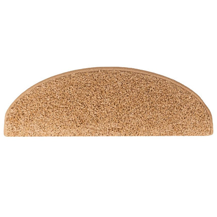Trappmattor 10 st 65x21x4 cm beige halvrunda stora