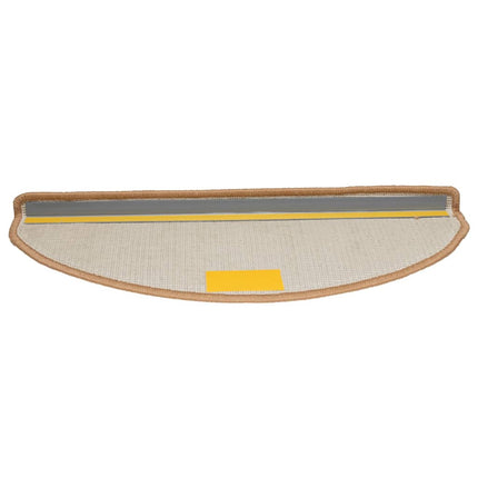 Trappmattor 10 st 65x21x4 cm beige halvrunda stora