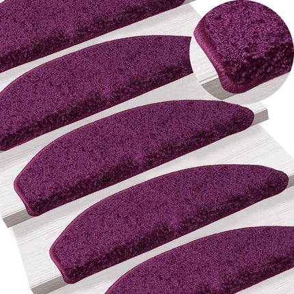 Trappmattor 10 st 65x21x4 cm violett halvrunda stora