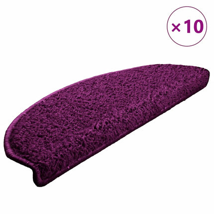 Trappmattor 10 st 65x21x4 cm violett halvrunda stora