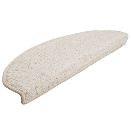 Trappmattor 10 st 65x21x4 cm vita halvrunda stora