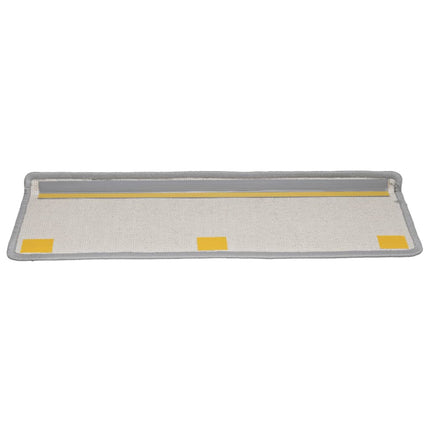 Trappmattor 10 st 65x21x4 cm grå rektangulär kant