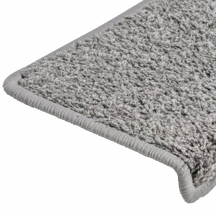 Trappmattor 10 st 65x21x4 cm grå rektangulär kant