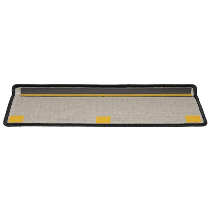 Trappmattor 10 st 65x21x4 cm svarta rektangulära kanter