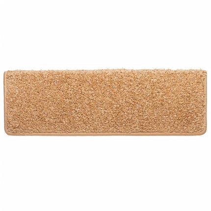 Trappmattor 10 st 65x21x4 cm beige rektangulär kant
