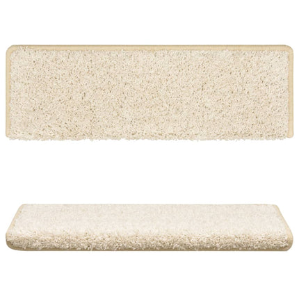 Trappmattor 10 st 65x21x4 cm vita rektangulära kanter