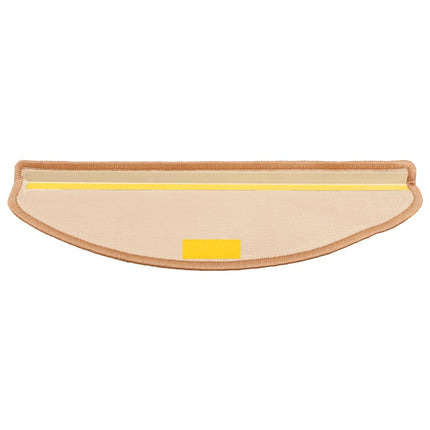 Trappstegsmattor självhäftande 5 st 65x21x4 cm beige