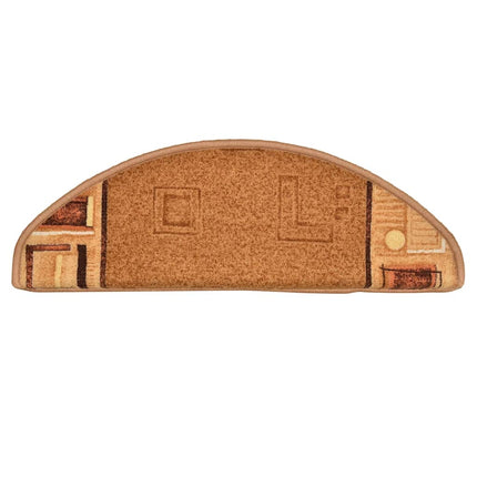 Trappstegsmattor självhäftande 5 st 65x21x4 cm beige
