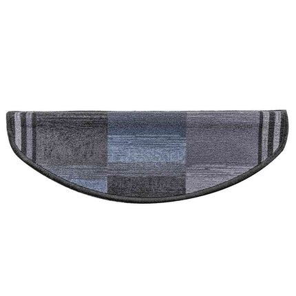 Trappstegsmattor självhäftande 5 st 65x21x4 cm svart och grå