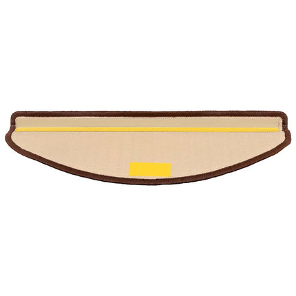 Trappstegsmattor självhäftande 10 st 65x21x4 cm brun
