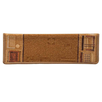 Trappstegsmattor självhäftande 10 st 65x21x4 cm beige