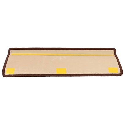 Trappstegsmattor självhäftande 5 st 65x21x4 cm brun