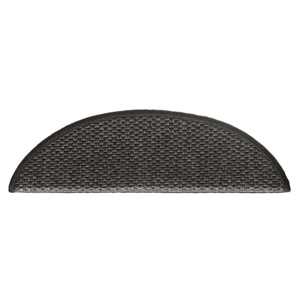 Trappstegsmattor självhäftande sisal 15 st 56x17x3 cm antracit