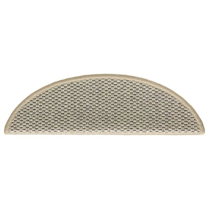 Trappstegsmattor självhäftande sisal 15 st 56x17x3 cm ljusgrön