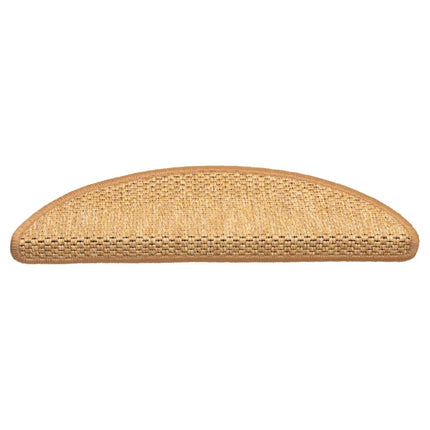 Trappstegsmattor självhäftande sisal 15 st 56x17x3 cm sisal