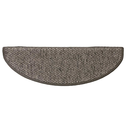 Trappstegsmattor självhäftande sisal 15 st 65x21x4 cm gråbeige